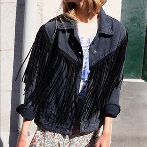 Free People After Hours Fringe Jacket SZ M